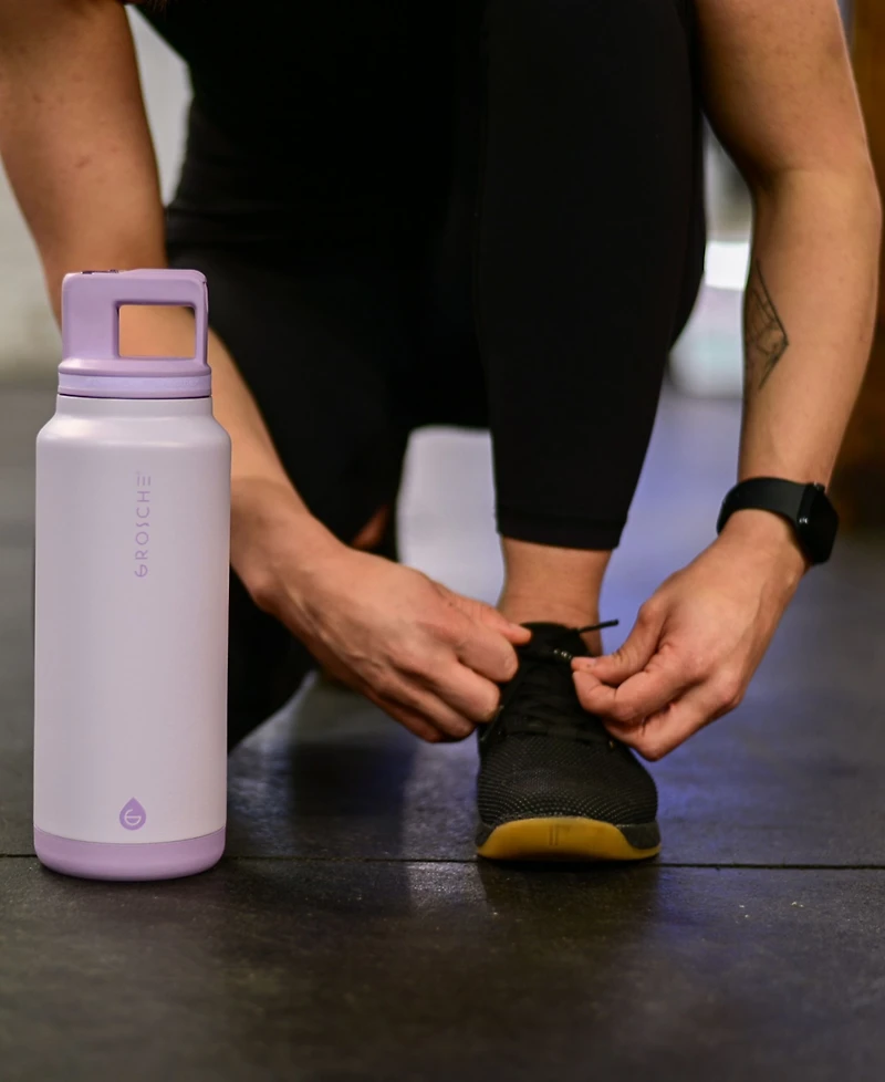 Grosche Alpine Flip 'N Sip Insulated, Leakproof Water Bottle with Straw