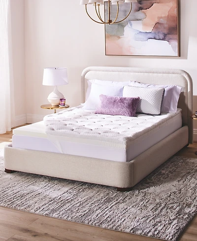 Serta 4-inch Layered Luxury Memory Foam Mattress Topper, Twin Xl