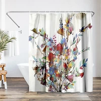71x74 Floral Shower Curtain - Spring Bouquet by Pi Creative Art