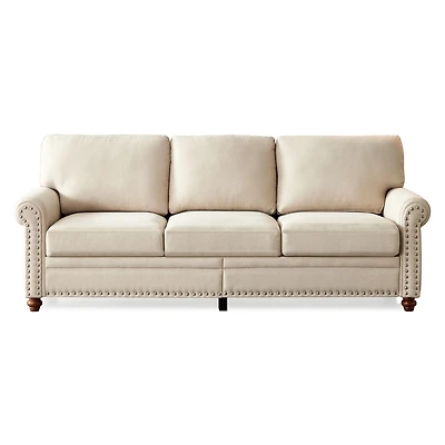 Streamdale Furniture Linen Fabric Upholstered With Storage Sofa