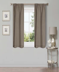 Superior Linen-Inspired Classic Room Darkening Modern Fade Resistant 2-Piece Curtain Set with Rod Pocket, 26" X 63"