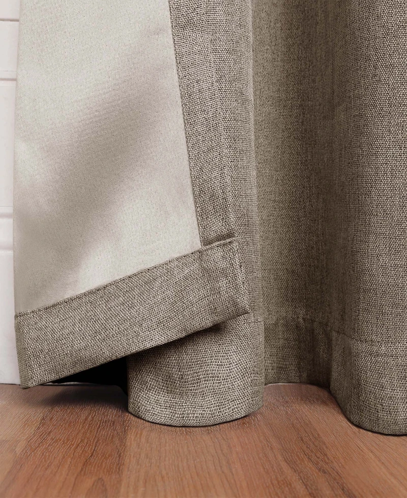 Superior Linen-Inspired Classic Room Darkening Modern Fade Resistant 2-Piece Curtain Set with Rod Pocket, 26" X 63"
