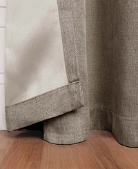 Superior Linen-Inspired Classic Room Darkening Modern Fade Resistant 2-Piece Curtain Set with Rod Pocket, 26" X 63"