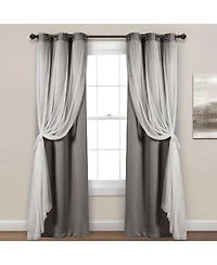 Lush Decor Grommet Sheer Panels With Insulated Blackout Lining