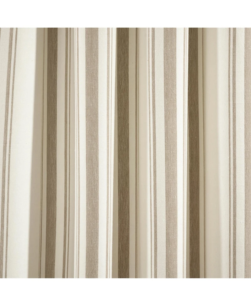 Lush Decor Farmhouse Stripe Yarn Dyed Cotton Window Curtain Panels