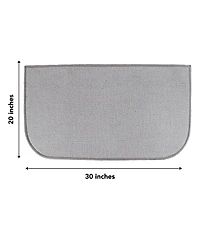 Sloppy Chef D-Shape Kitchen Throw Rugs (18x30 in.), Non-Skid Backing, Color Options