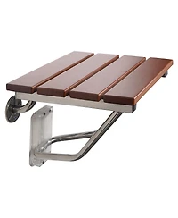Folding Bath Seat Bench Shower Chair Wall Mount Solid Wood Construction