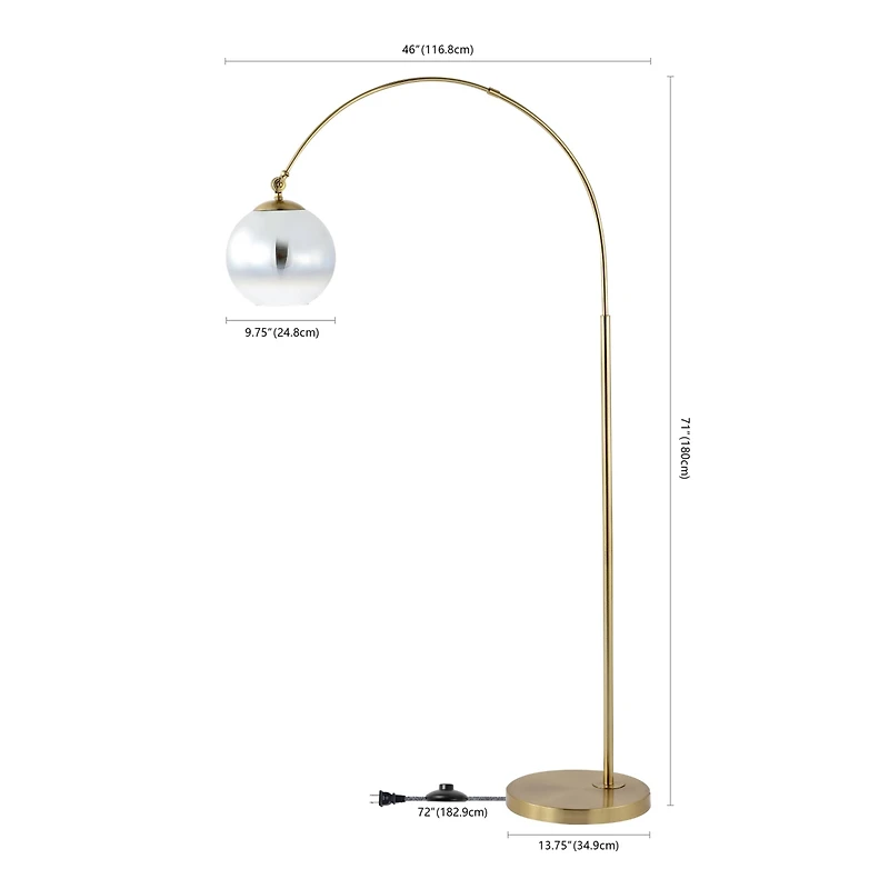 Jonathan Y Nora Coastal Retro Iron Led Floor Lamp