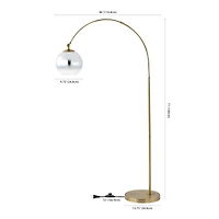 Jonathan Y Nora Coastal Retro Iron Led Floor Lamp