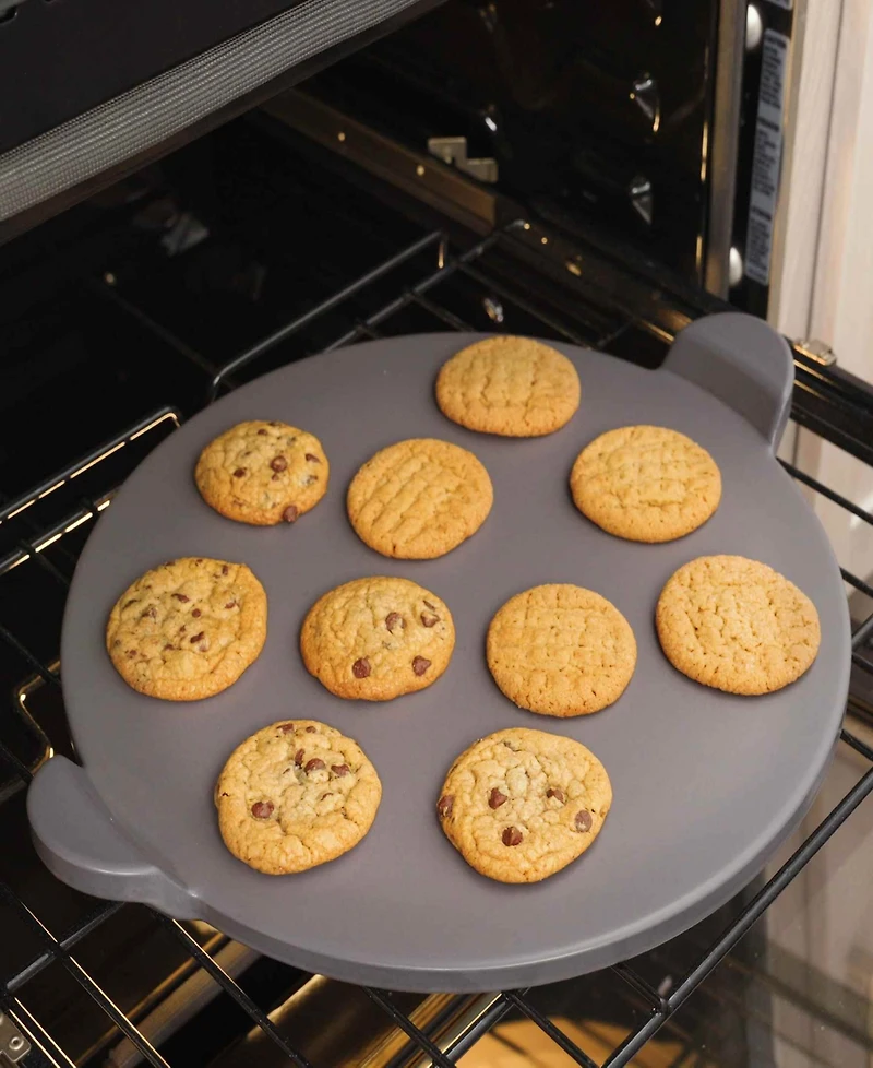 Old Stone inch Glazed Round Pizza Stone With Handles Heat resistant up to 1,100°F. Ideal for use in residential ovens, pizza ovens