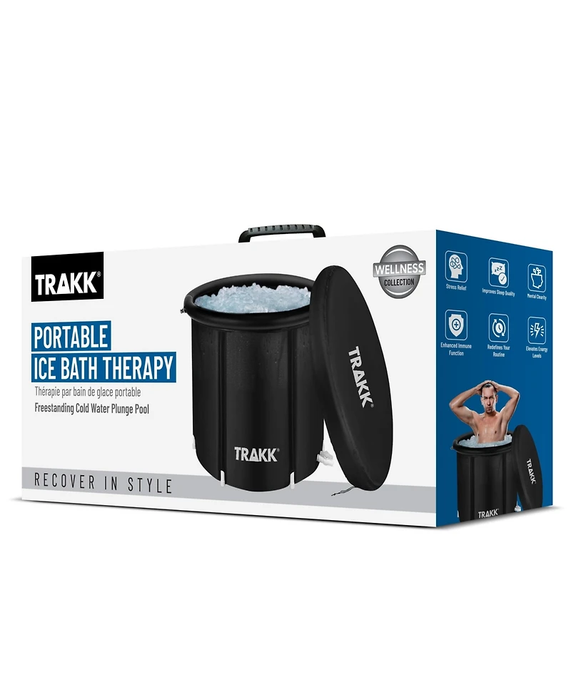 Trakk Portable Ice Bath Tub Therapy with Cover - 150 Gallon Freestanding Cold Water Plunge Pool, Cold Plunge Tub Recovery Bath