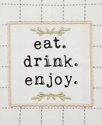 Design Imports Home Sweet Farmhouse Kitchen Collection, Dishtowel Set, 18x28", Gray, 4 Count