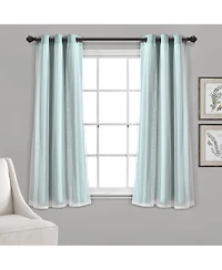 Lush Decor Grommet Sheer Panels With Insulated Blackout Lining