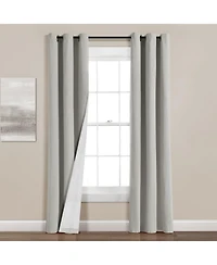Lush Decor Insulated Grommet Blackout Linen Window Curtain Panel