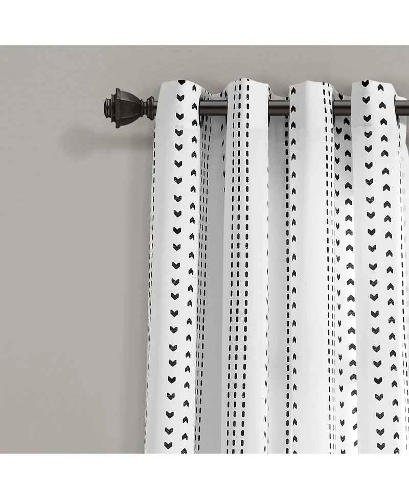 Lush Decor Hygge Stripe Window Curtain Panels