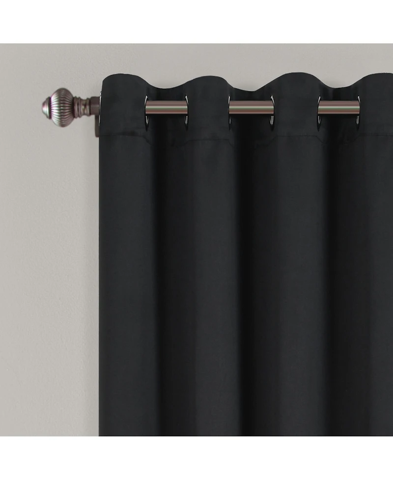 Lush Decor Insulated Grommet Blackout Linen Window Curtain Panel