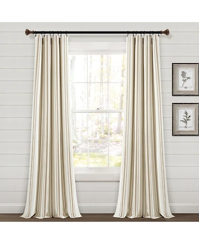 Lush Decor Farmhouse Stripe Yarn Dyed Eco-Friendly Recycled Cotton Window Curtain Panels