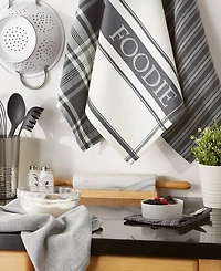 Design Imports Everyday Collection Foodie Kitchen Set, Dishtowel Dishcloth, Mineral, 5 Piece