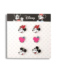 Disney Mickey and Minnie Mouse Fashion Clip On Earrings - Set of 3