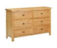 Chest of Drawers 41.3"x13.2"x28.7" Solid Oak Wood