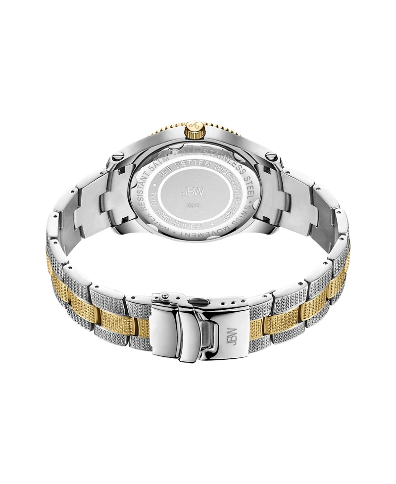 Jbw Men's Jet Setter Gmt Multi 18K Gold-Plated Stainless Steel Bracelet Watch 46mm