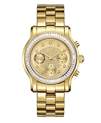 Jbw Women's Laurel Diamond (1/10 ct.t.w.) 18k Gold Plated Stainless Steel Watch