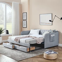 Streamdale Upholstered Daybed with Trundle and Storage_Drawers