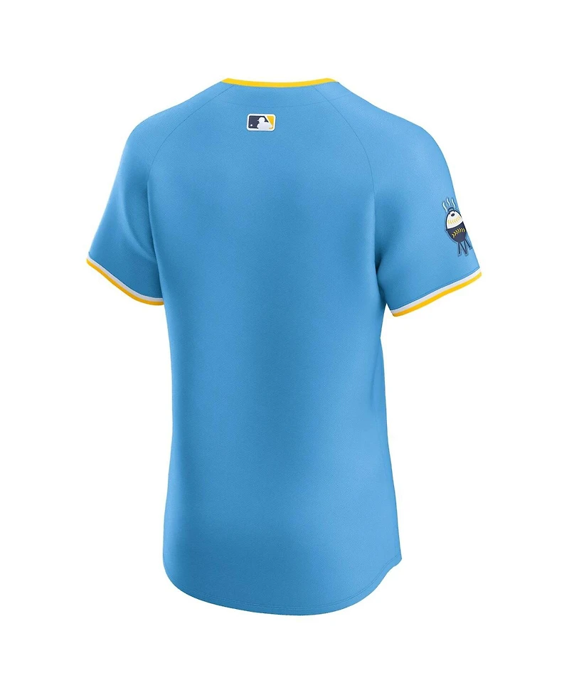 Nike Men's Powder Blue Milwaukee Brewers City Connect Elite Jersey