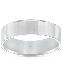 Men's Flat Profile Comfort Fit Wedding Band 14k Gold