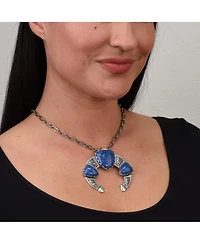 American West Jewelry Sterling Silver Genuine Gemstone Naja Pendant Enhancer