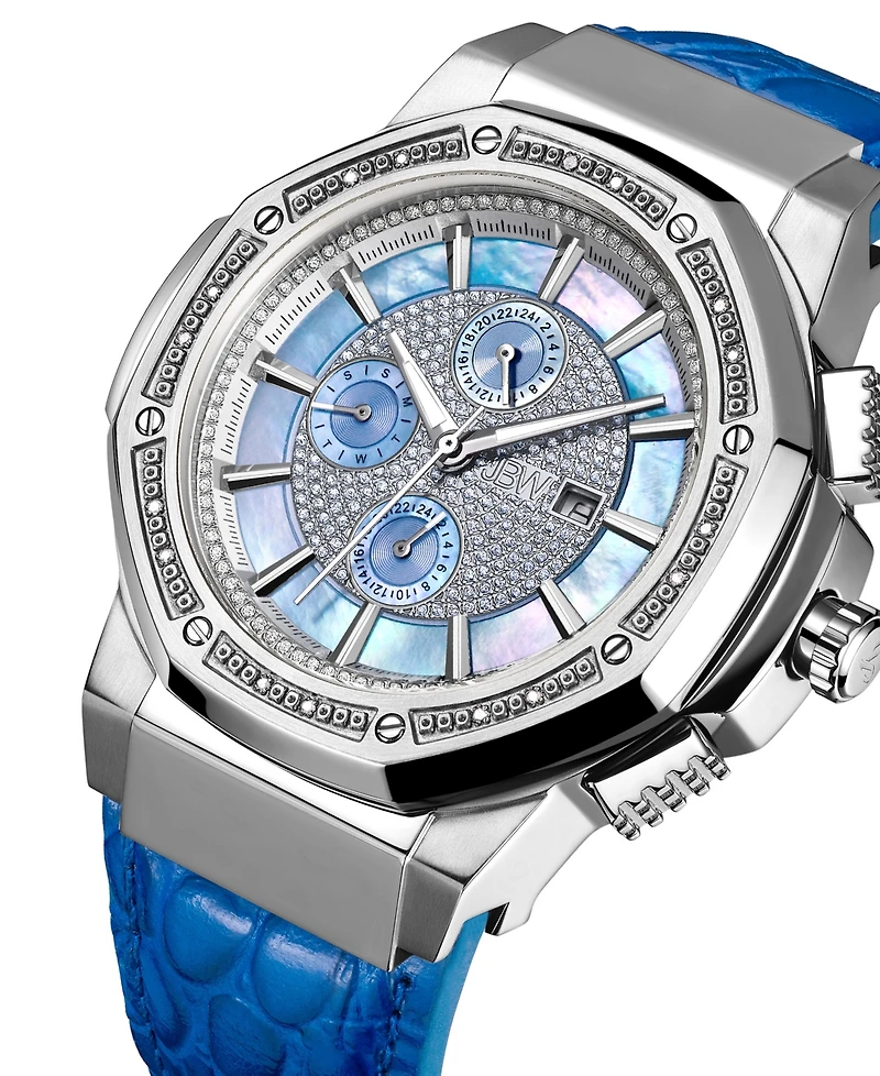 Jbw Men's 10 Yr Anniversary Saxon Diamond (1/6 ct.t.w.) & Stainless Steel Watch