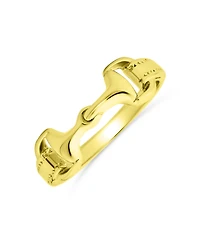 Bling Jewelry Cowgirl Equestrian Lover Double Horse Snaffle Bit Band Ring Sterling Silver