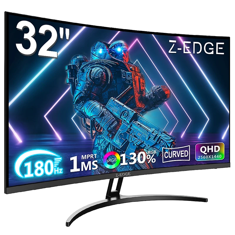 Z-edge inch 2K 2560 x 1440 165Hz 1ms Curved Gaming Monitor