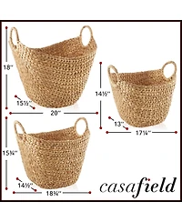 Casafield Set of 3 Boat Baskets with Handles