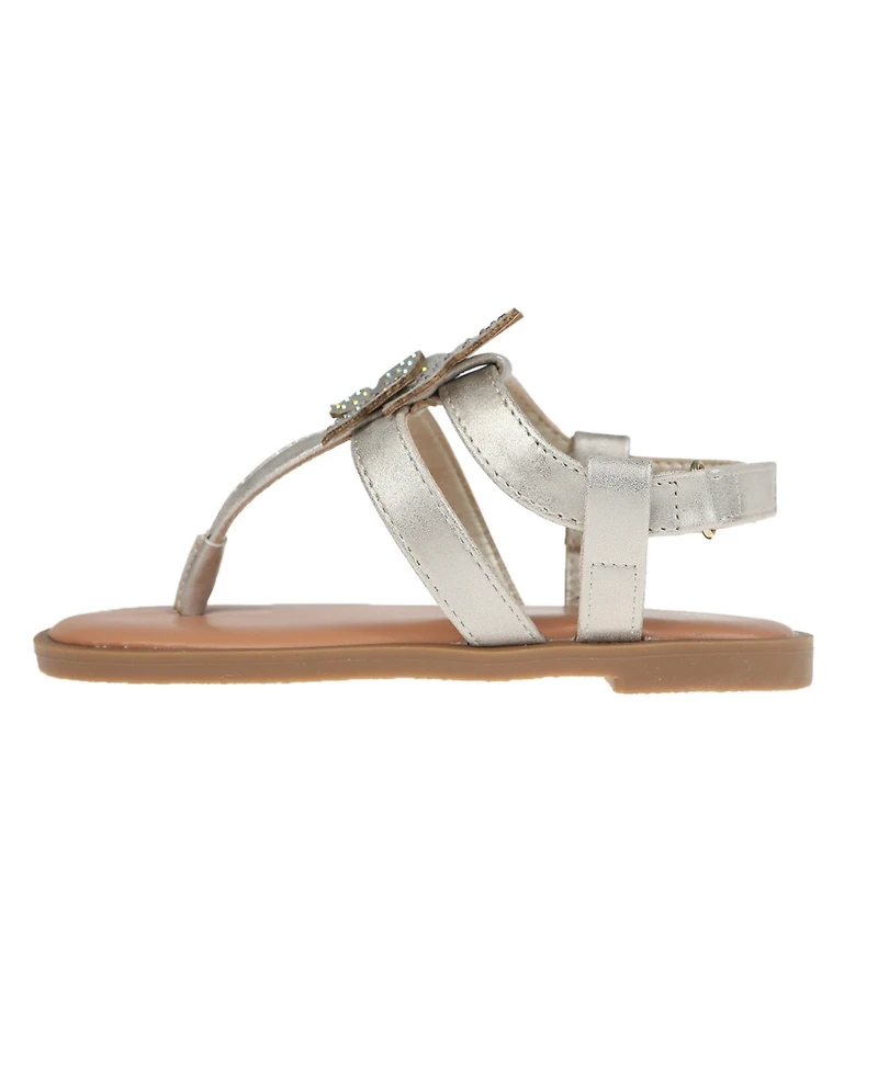 Vince Camuto Big Girl's Fashion Sandal with 3D Cutout Self Butterflies Polyurethane Sandals