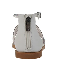Vince Camuto Big Girl's Fashion Sandal with Micro Stone Strappy Upper Glass stones/Polyester Sandals