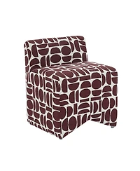 Tov Furniture 25" Geometric Jacquard Weave Stool