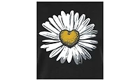 Hybrid Apparel Trendy Juniors Daisy Heart Graphic Tee