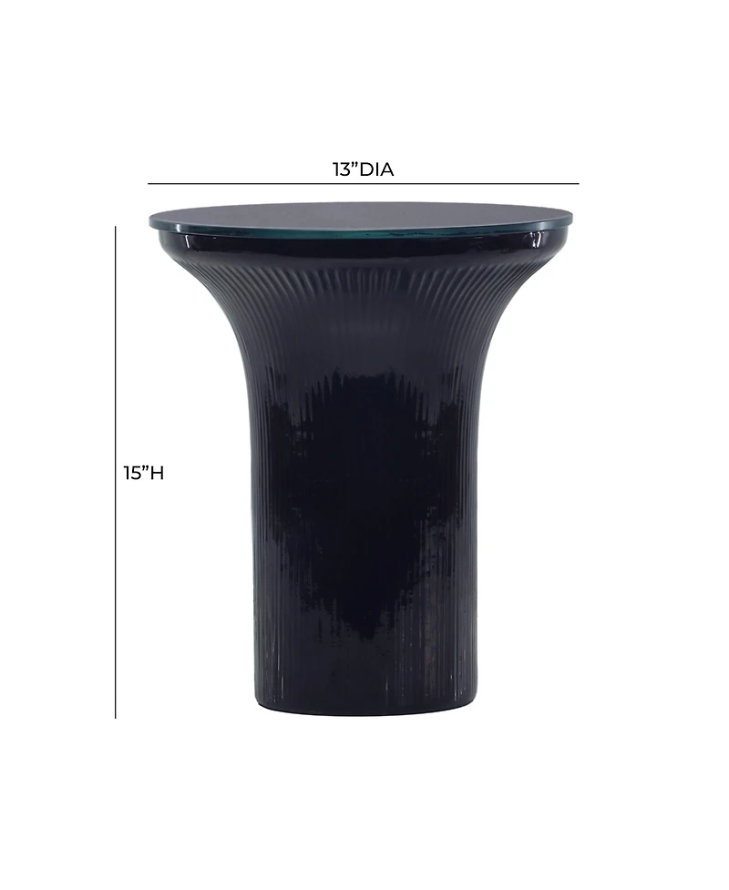 Tov Furniture 1 Pc. Glass Flared Side Table