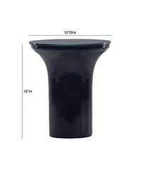 Tov Furniture 1 Pc. Glass Flared Side Table