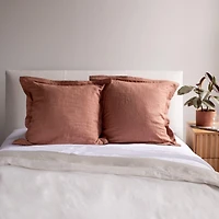 100% French Linen Flanged Euro Sham 26" x