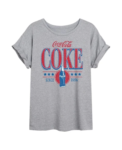 Hybrid Apparel Trendy Juniors Coca Cola Graphic Oversized Tee