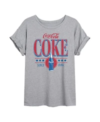 Hybrid Apparel Trendy Juniors Coca Cola Graphic Oversized Tee