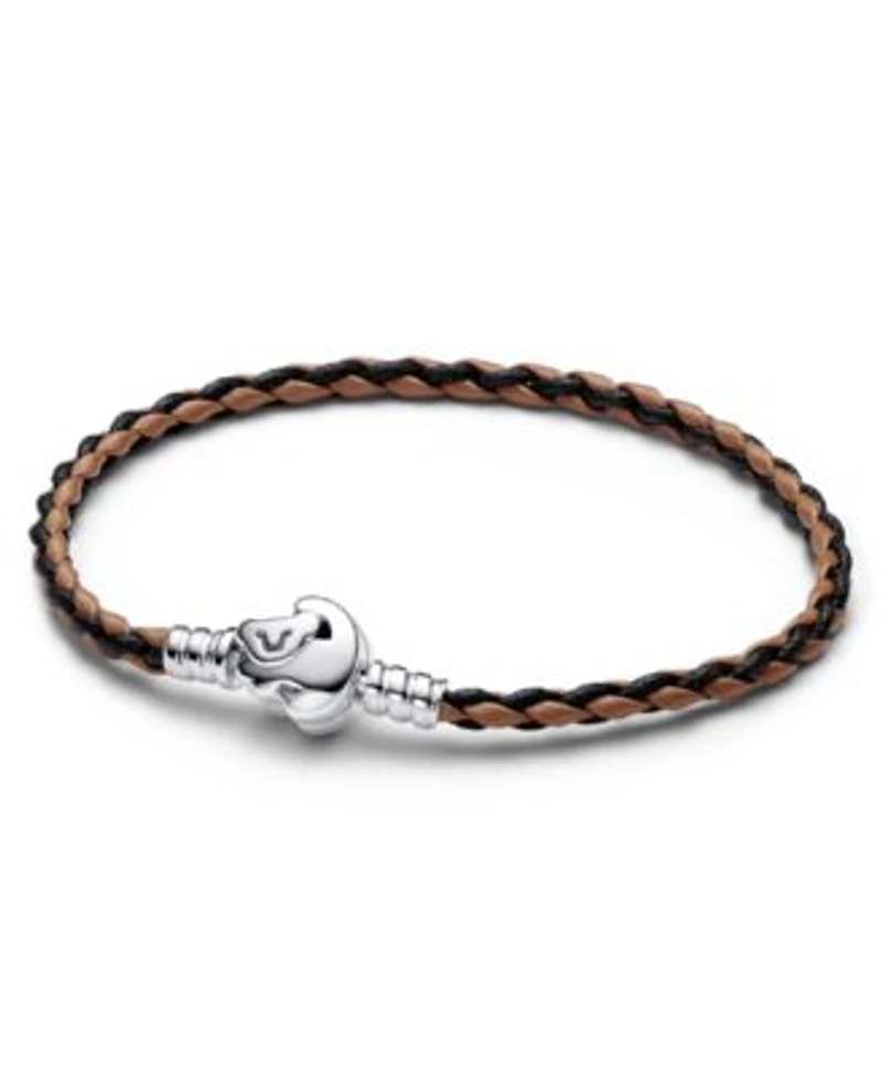 The Lion King Clasp Pandora Moments Braided Leather Bracelet
