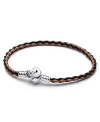 The Lion King Clasp Pandora Moments Braided Leather Bracelet