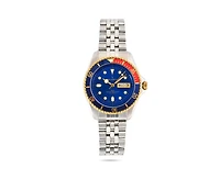 Peugeot Men's Round Day-Date Rotating Bezel Watch with Stainless Steel Bracelet