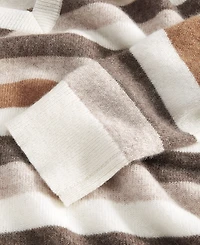 Charter Club Women's Striped 100% Cashmere V-Neck Sweater, Created for Macy's