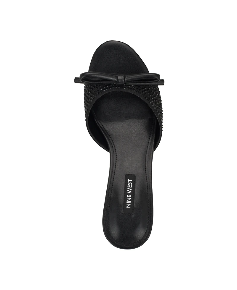 Nine West Women's Delly Tapered Heel Slip-on Dress Sandals