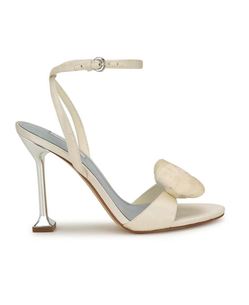 Nine West Women's Neve Bridal Almond Toe Ankle Dress Sandals