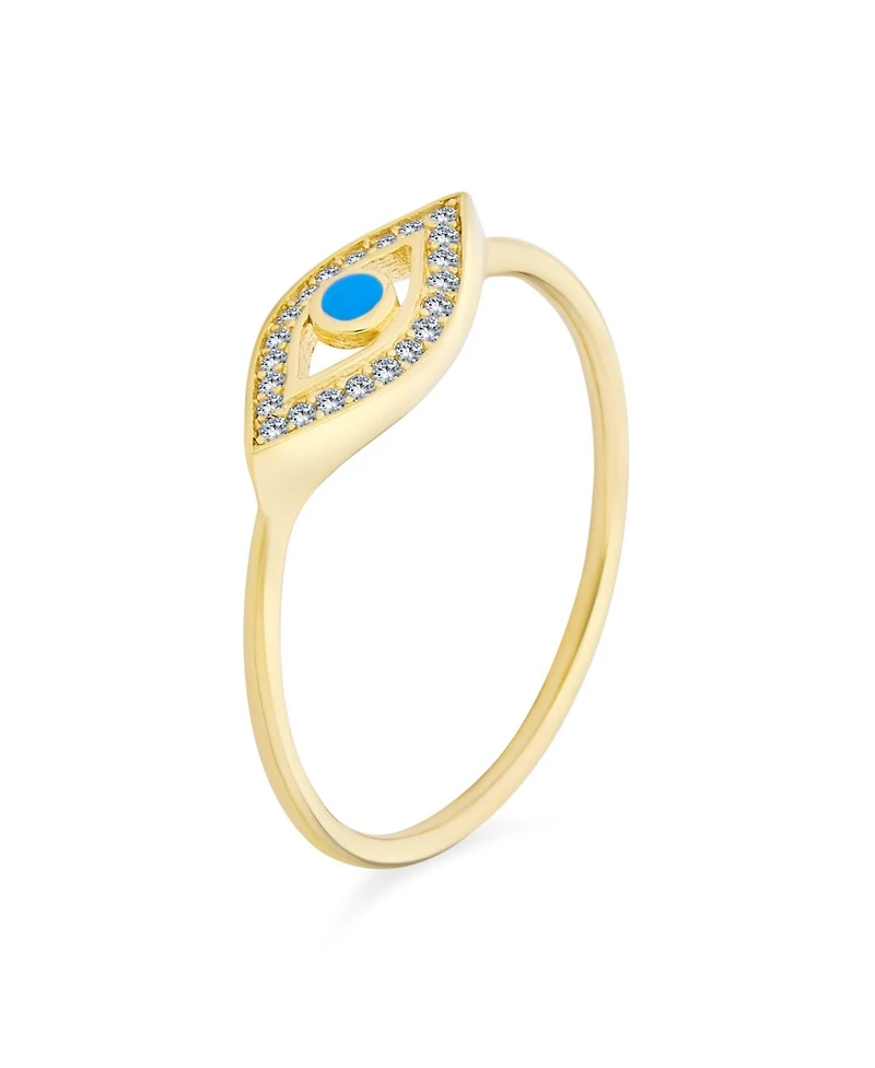 Bling Jewelry Minimalist Midi Knuckle 1MM Band Stackable Delicate Cz Halo Evil Eye Ring Sterling Silver